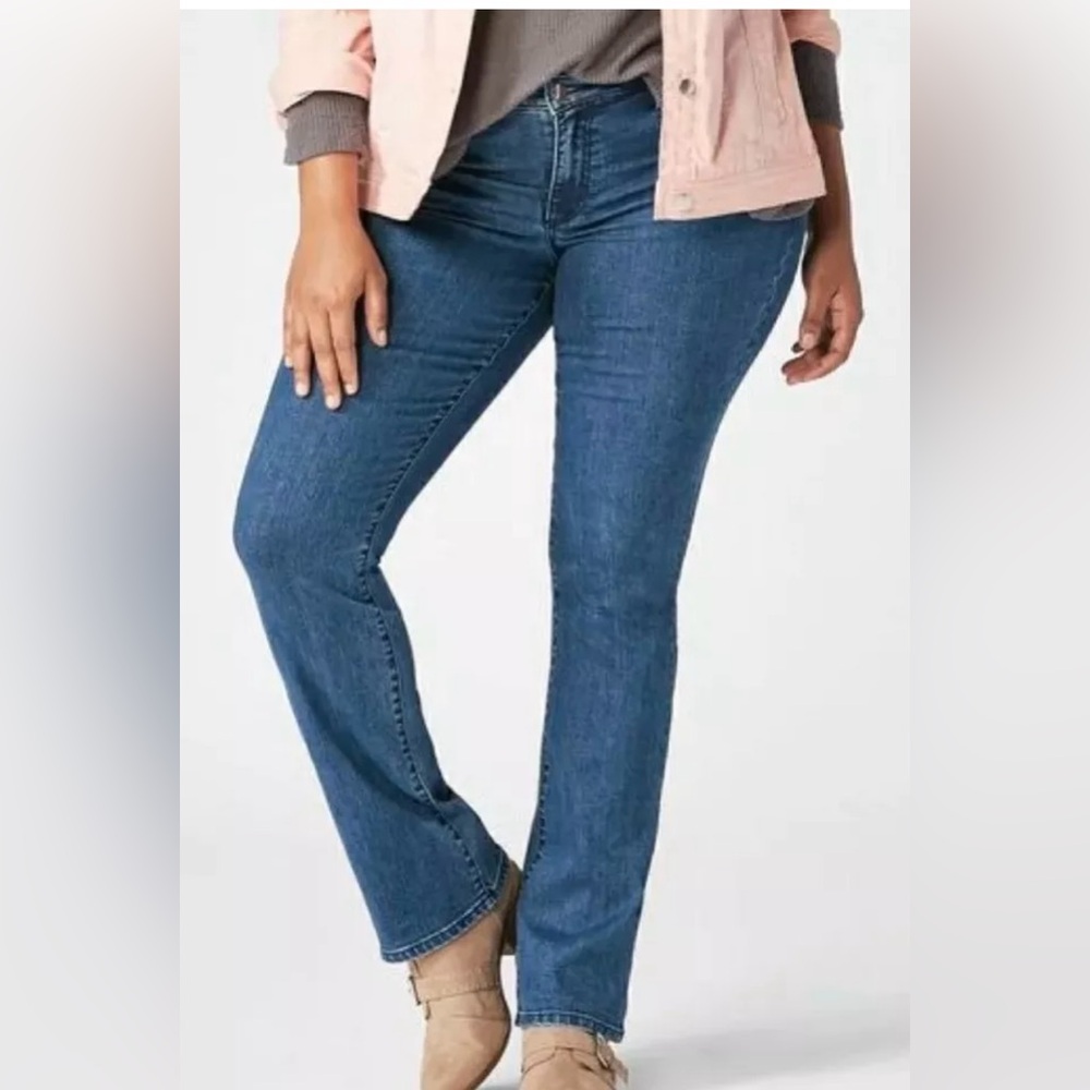NEW Just Fab Baby Boot "Bae Blue" Denim Jean Size 22W